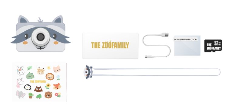 Dětský digitální fotoaparát Zoo Friends Raccoon (16)